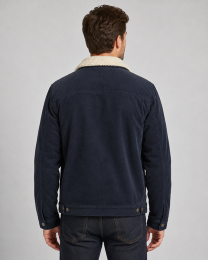 Men's Corduroy Trucker Jacket - Sherpa Collar