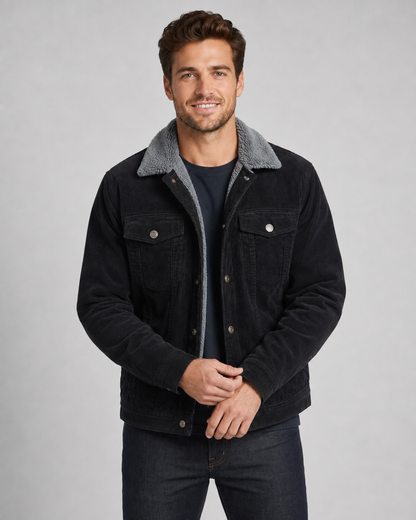 Men's Corduroy Trucker Jacket - Sherpa Collar