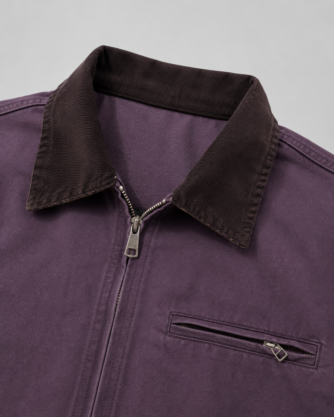 Men's Barn Jacket - Cotton Canvas Corduroy Collar