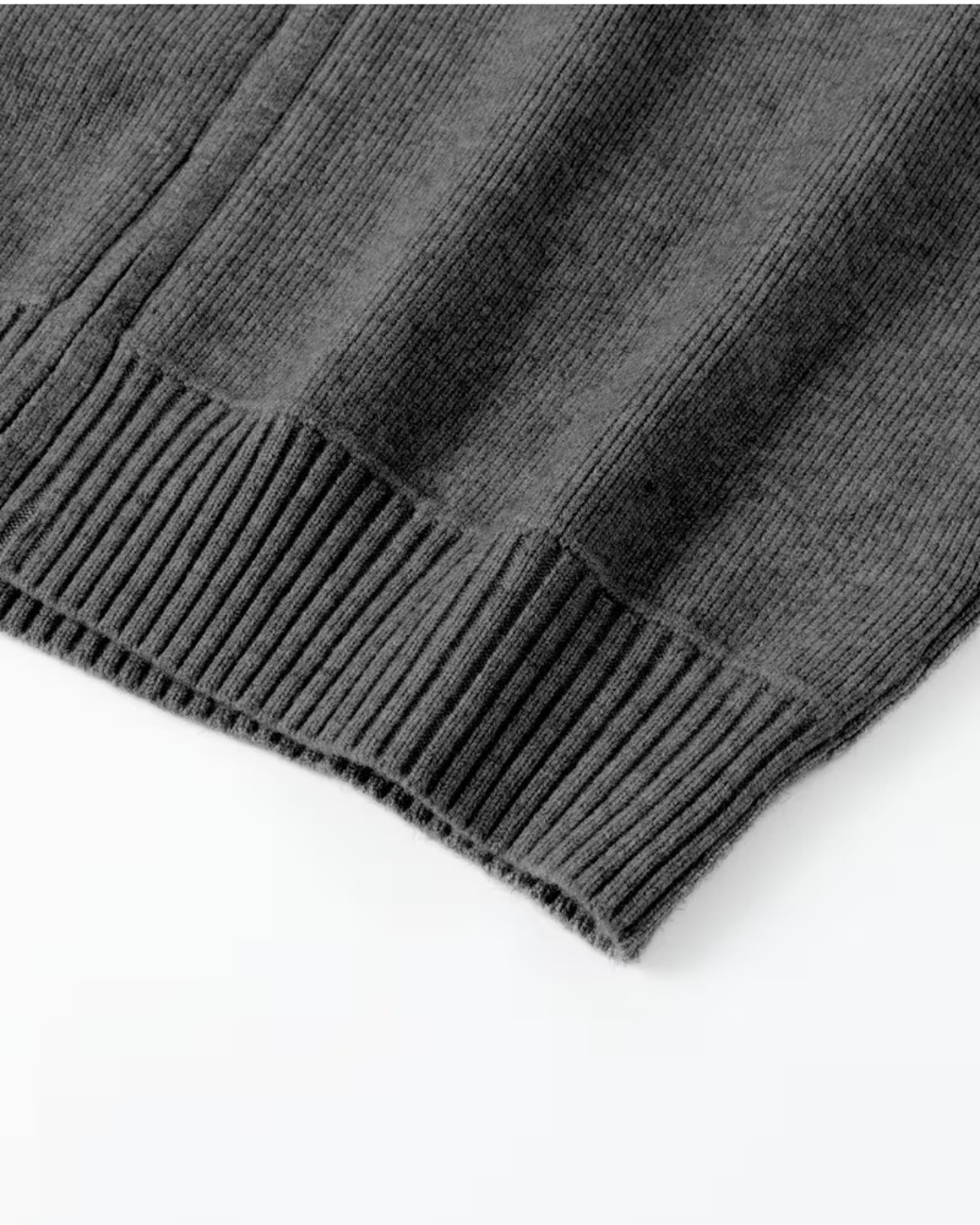 Men's Knit Cardigan Sweater - Full Zip Contrast Collar