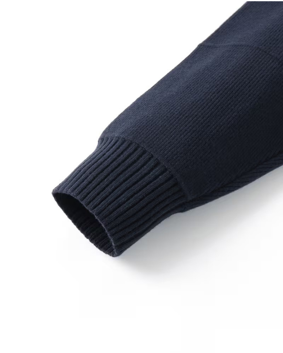 Men's Knit Cardigan Sweater - Full Zip Contrast Collar