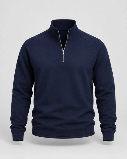 Men's Half Zip Pullover - Funnel Neck Knit Sweater