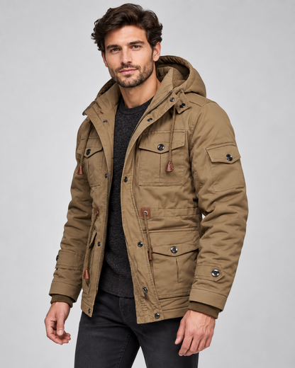 Men's Utility Parka - Fleece Lined Multi Pocket