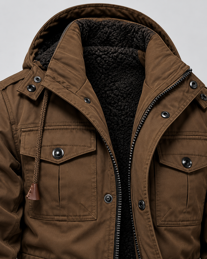Men's Utility Parka - Fleece Lined Multi Pocket