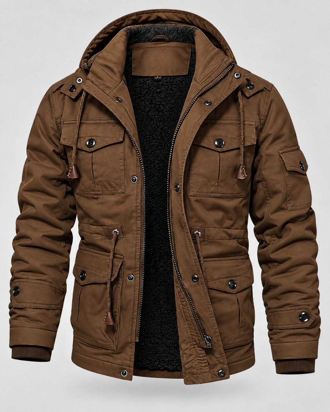 Men's Utility Parka - Fleece Lined Multi Pocket