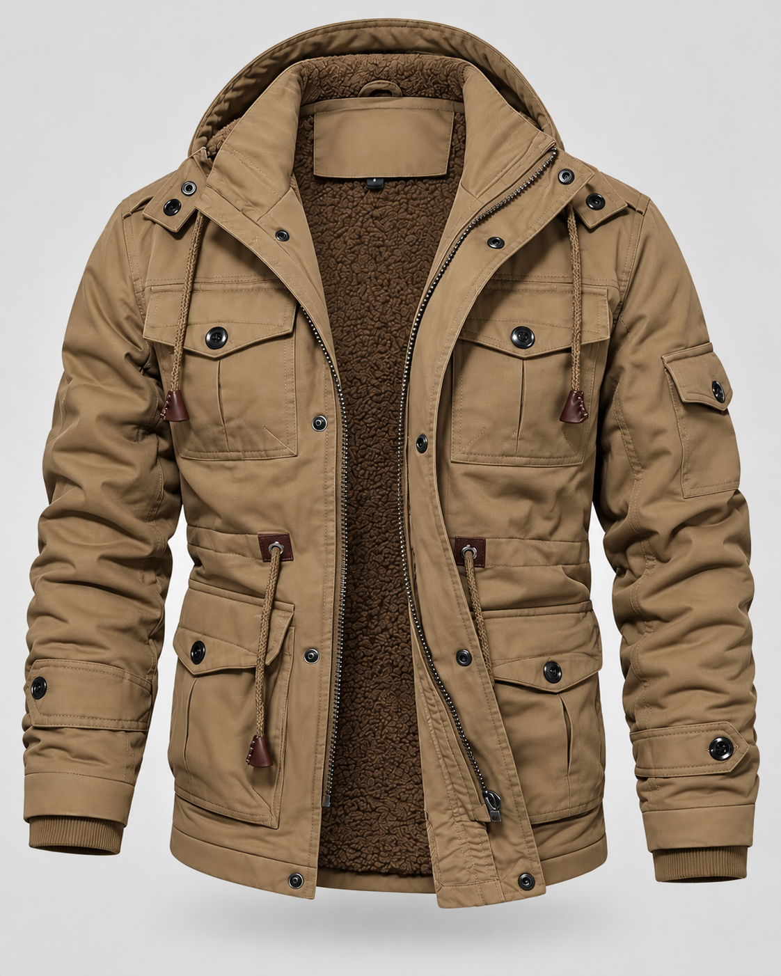 Men's Utility Parka - Fleece Lined Multi Pocket