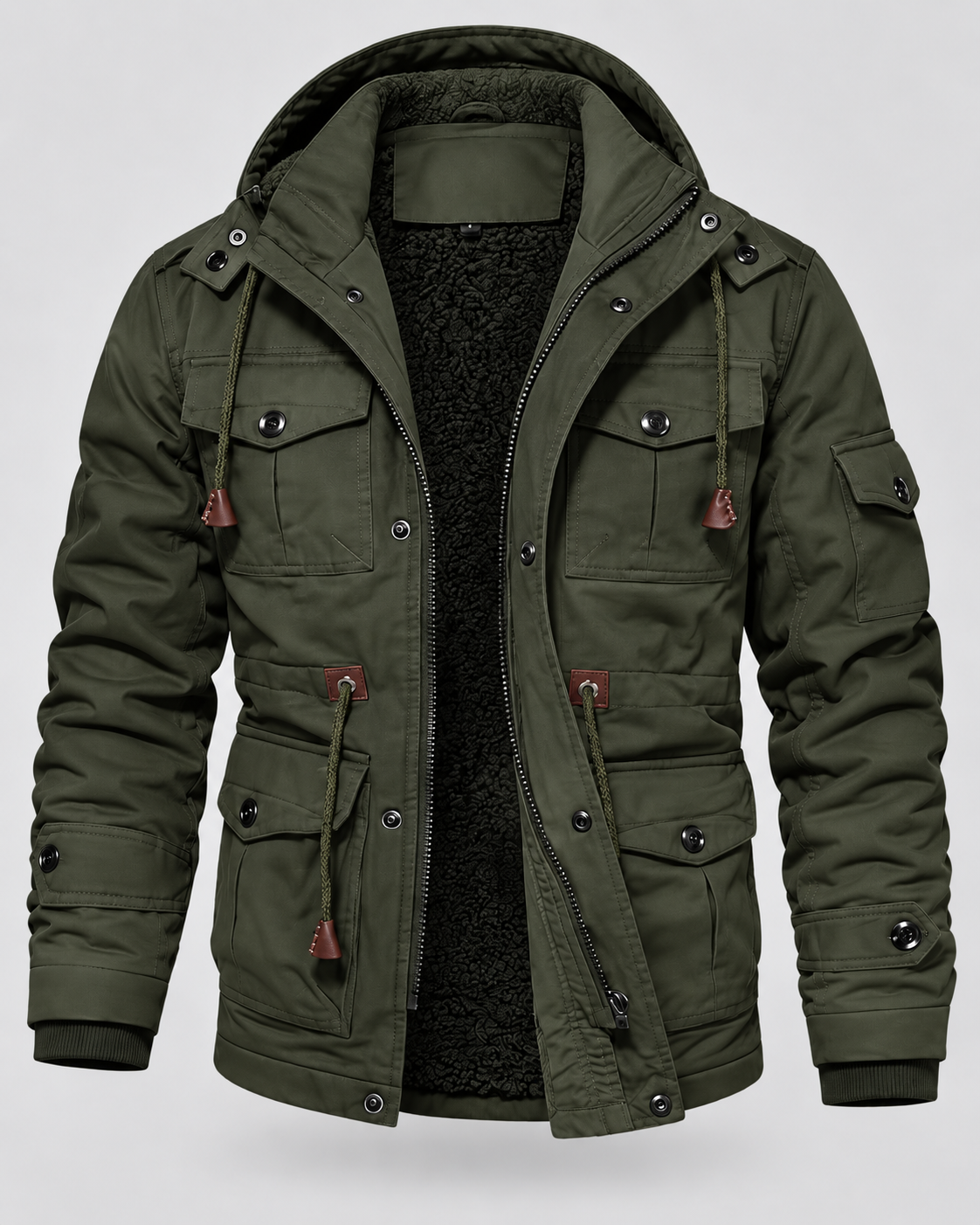 Men's Utility Parka - Fleece Lined Multi Pocket