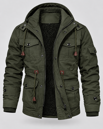 Men's Utility Parka - Fleece Lined Multi Pocket