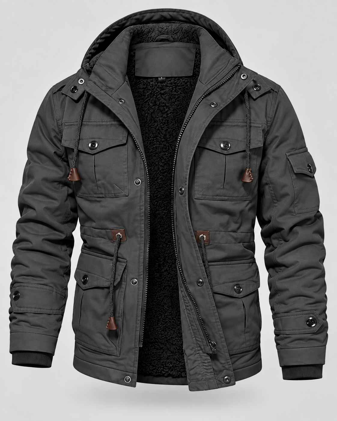 Men's Utility Parka - Fleece Lined Multi Pocket