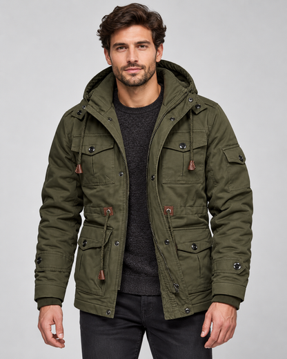 Men's Utility Parka - Fleece Lined Multi Pocket