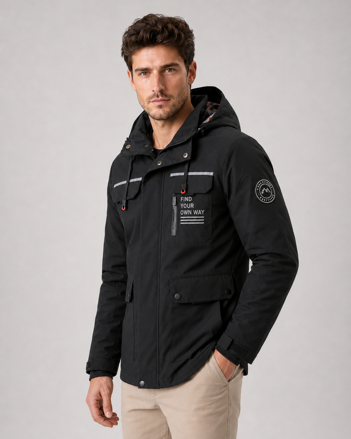 Men's Utility Parka - Hooded Multi Pocket