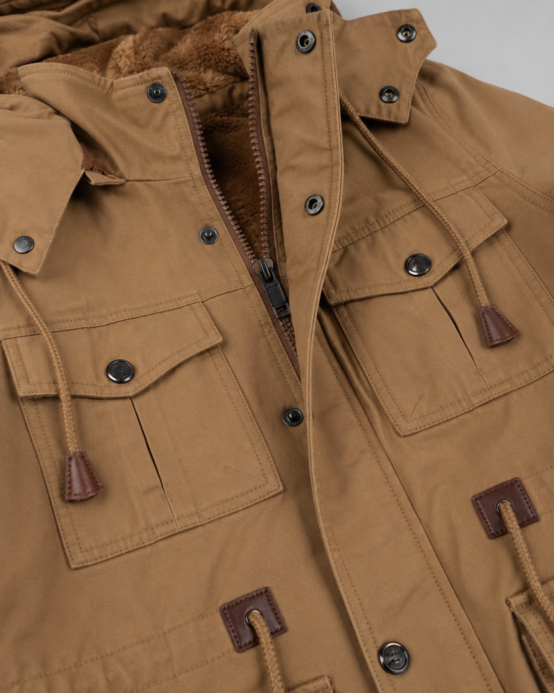 Men's Winter Parka - Hooded Multi Pocket