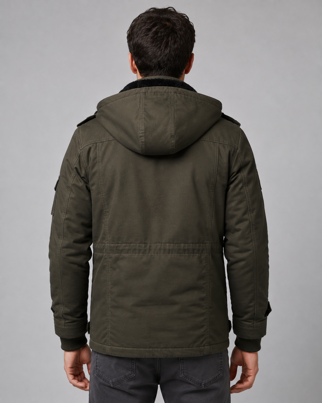 Men's Winter Parka - Hooded Multi Pocket