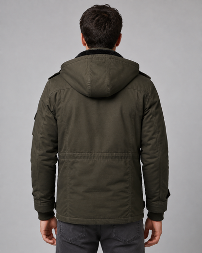 Men's Winter Parka - Hooded Multi Pocket