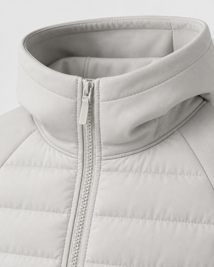 Men's Quilted Jacket - Hybrid Hooded Design