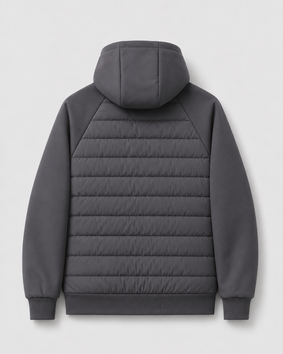 Men's Quilted Jacket - Hybrid Hooded Design