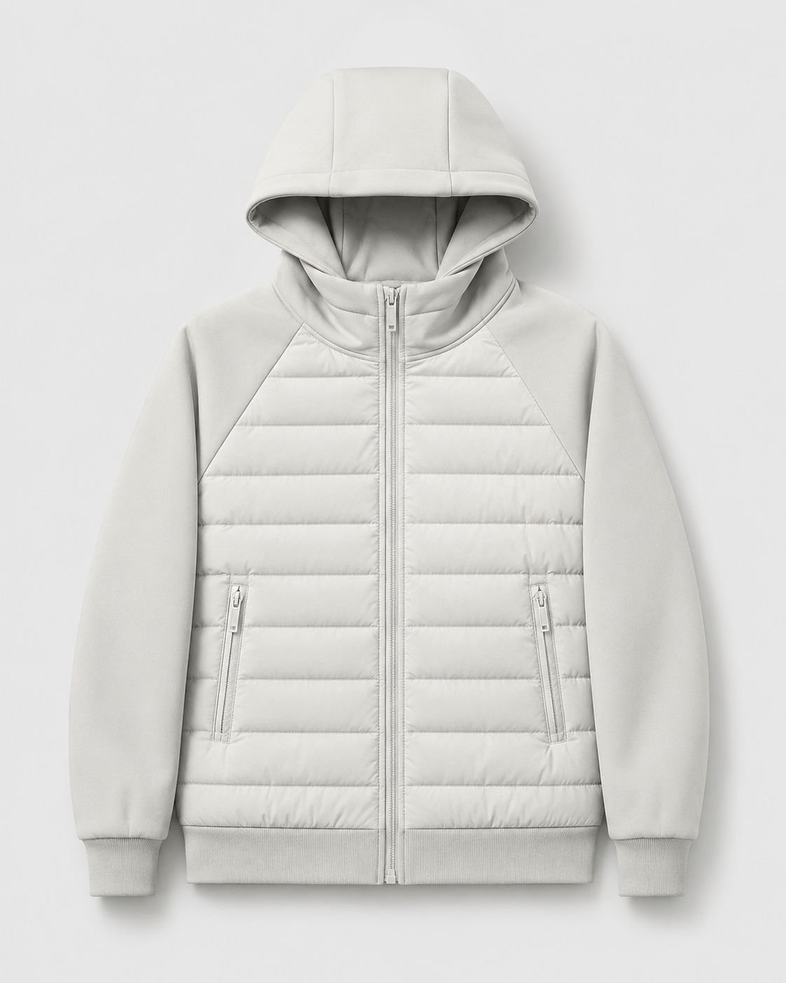 Men's Quilted Jacket - Hybrid Hooded Design