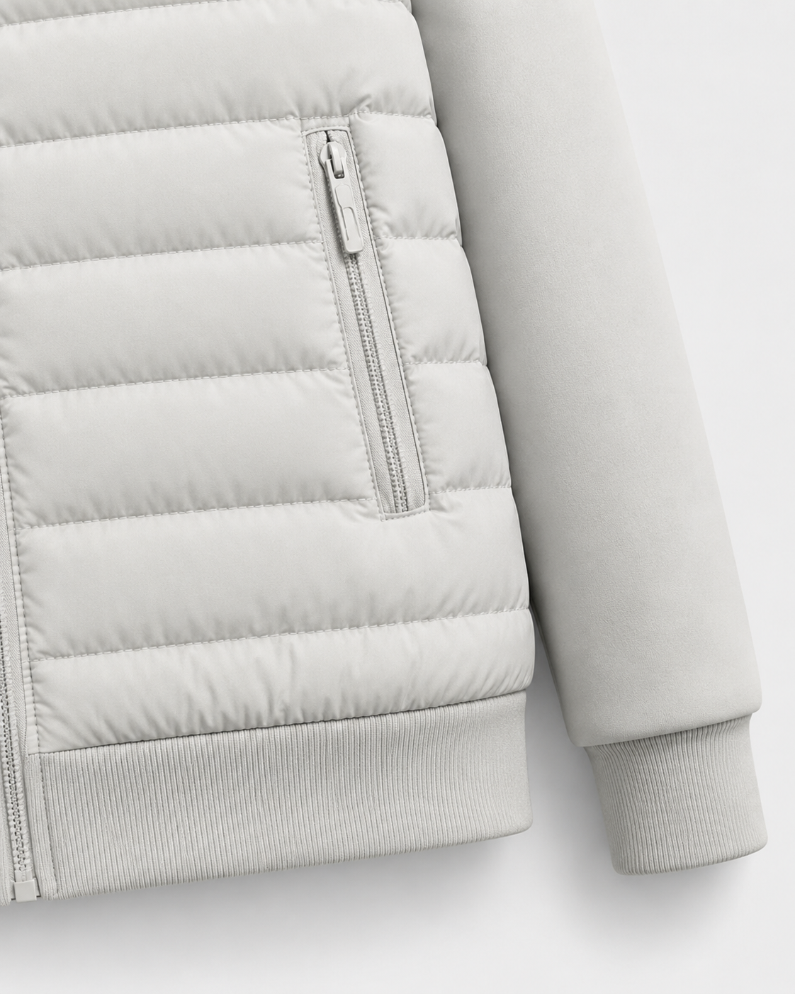 Men's Quilted Jacket - Hybrid Hooded Design