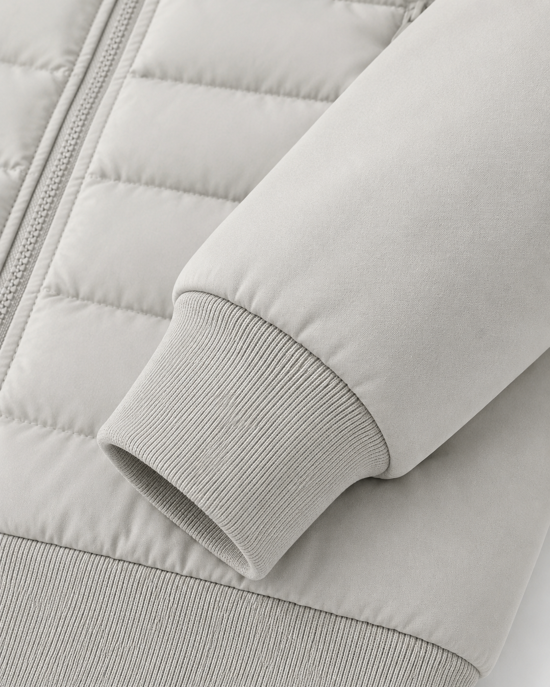 Men's Quilted Jacket - Hybrid Hooded Design
