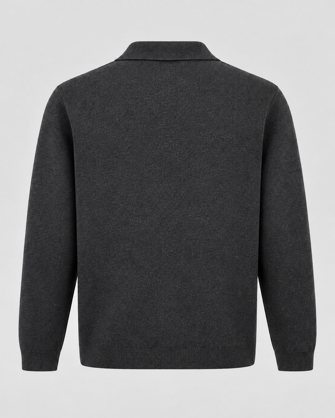 Men's Knit Jacket - Zip Up Shirt Collar
