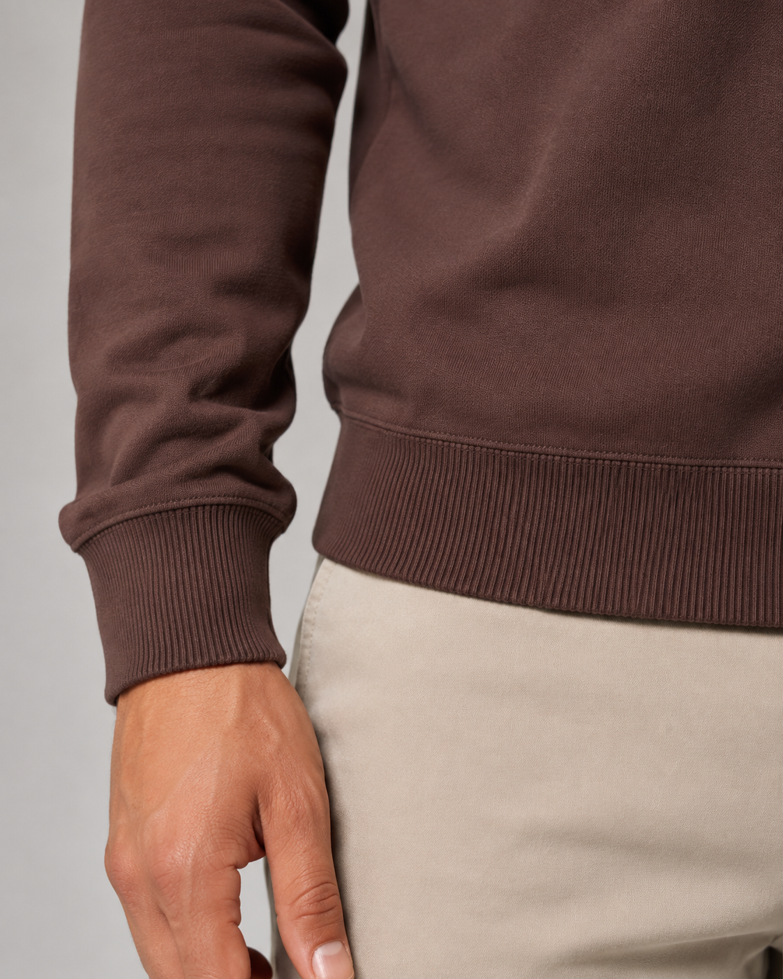 Men's Knit Polo Sweater - Long Sleeve Contrast Collar