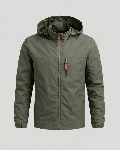 Men's Windbreaker Jacket - Lightweight Hooded