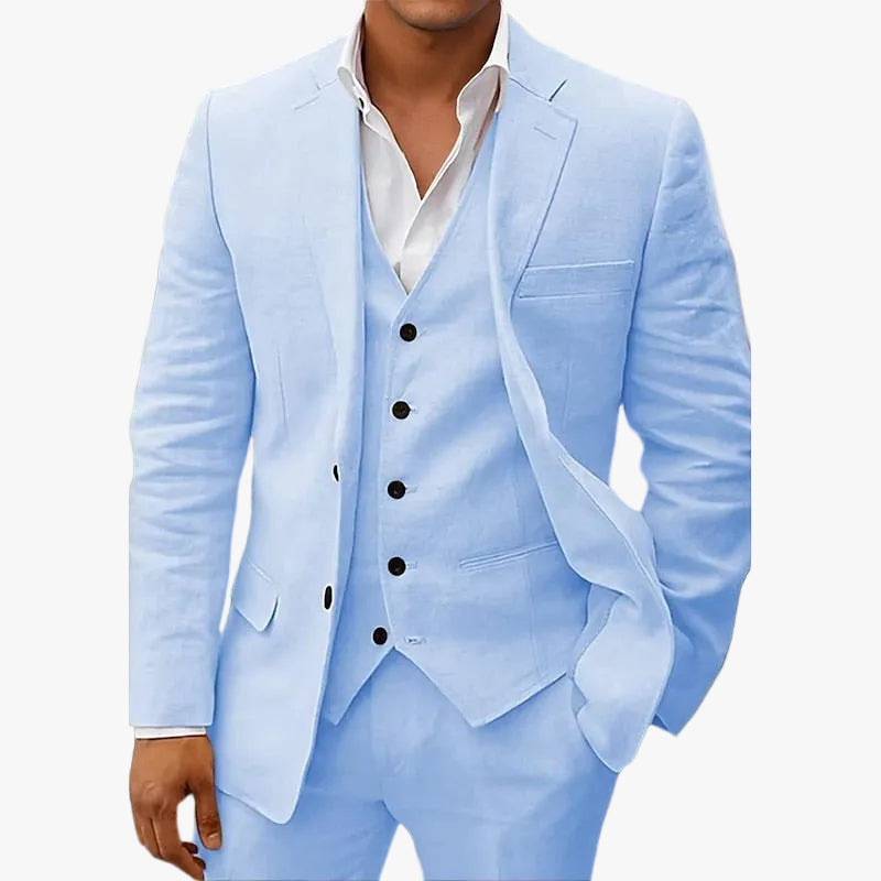 Men's Linen Blend Pants with Drawstring Waist and Tapered Gathered Ankles