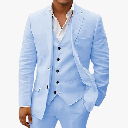 Men's Linen Blend Pants with Drawstring Waist and Tapered Gathered Ankles
