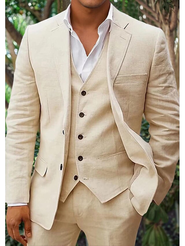 Men's Linen Blend Pants with Drawstring Waist and Tapered Gathered Ankles