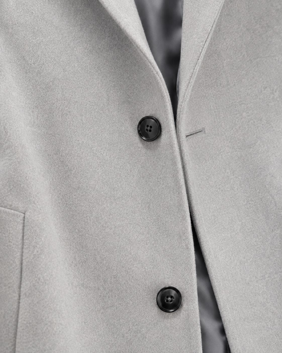 Men's Long Overcoat - Single Breasted Tailored Fit