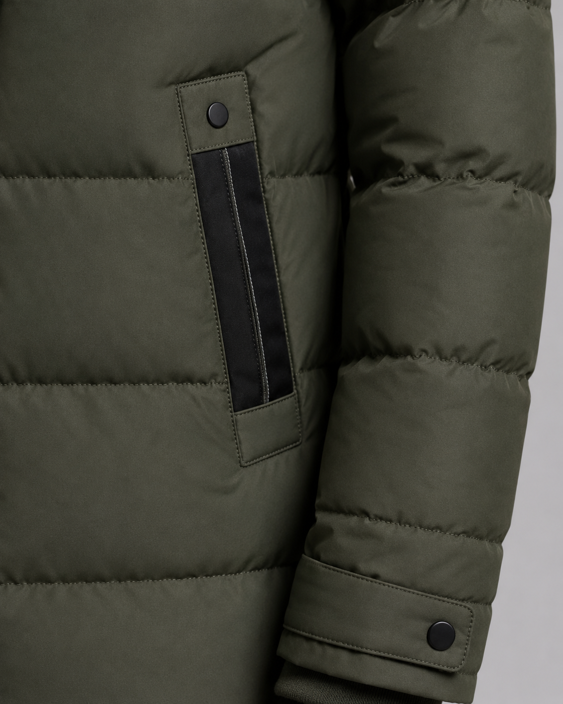 Men's Quilted Parka - Long Hooded Insulated Jacket