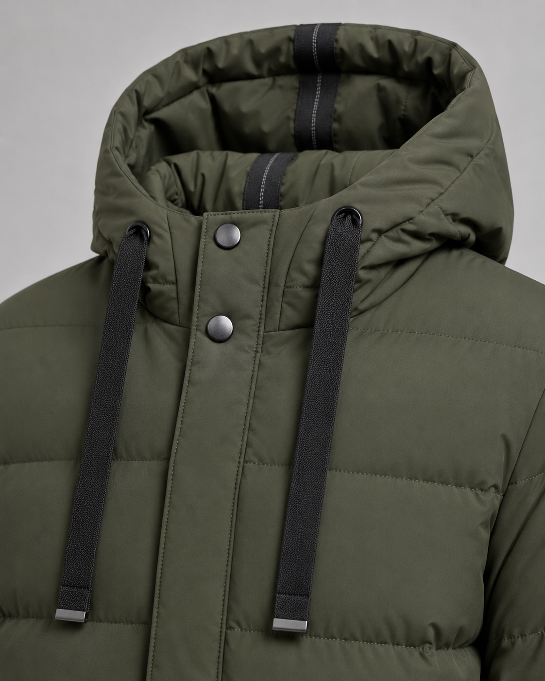 Men's Quilted Parka - Long Hooded Insulated Jacket