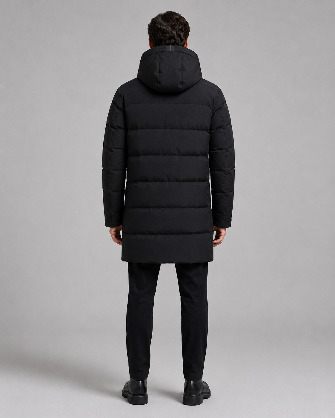 Men's Quilted Parka - Long Hooded Insulated Jacket