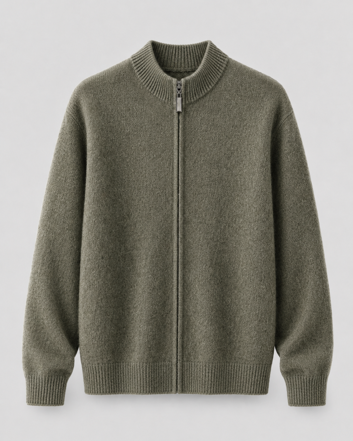 Men's Merino Wool Cardigan - Full Zip Knit Sweater