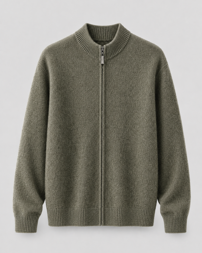 Men's Merino Wool Cardigan - Full Zip Knit Sweater