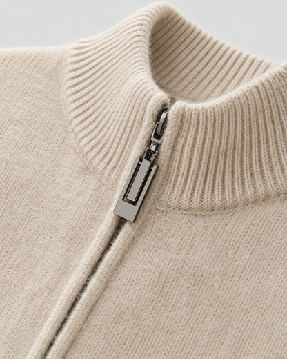 Men's Merino Wool Cardigan - Full Zip Knit Sweater