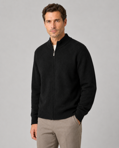 Men's Merino Wool Cardigan - Full Zip Knit Sweater