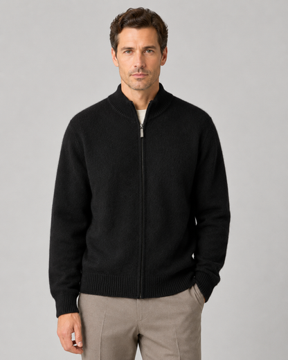 Men's Merino Wool Cardigan - Full Zip Knit Sweater