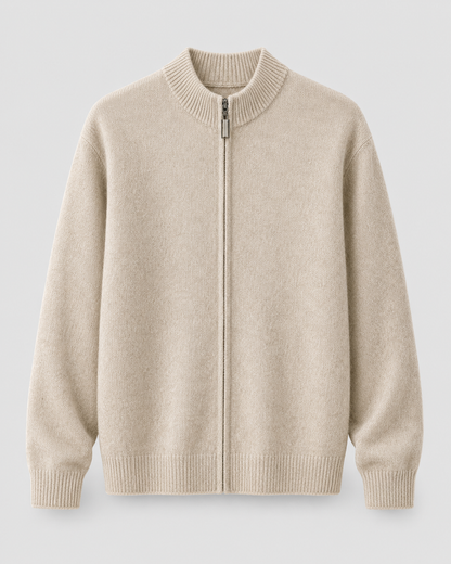 Men's Merino Wool Cardigan - Full Zip Knit Sweater