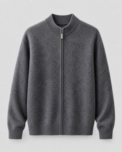 Men's Merino Wool Cardigan - Full Zip Knit Sweater