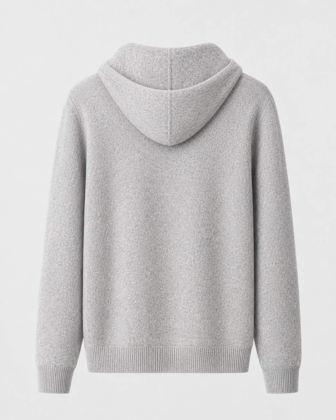 Men's Merino Wool Hoodie - Full Zip Knit Sweater