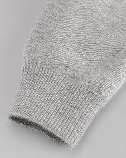 Men's Merino Wool Hoodie - Full Zip Knit Sweater