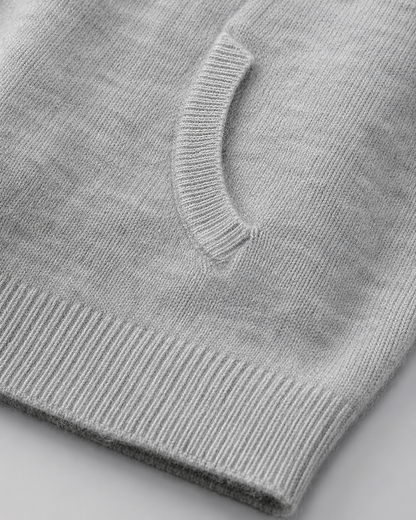 Men's Merino Wool Hoodie - Full Zip Knit Sweater
