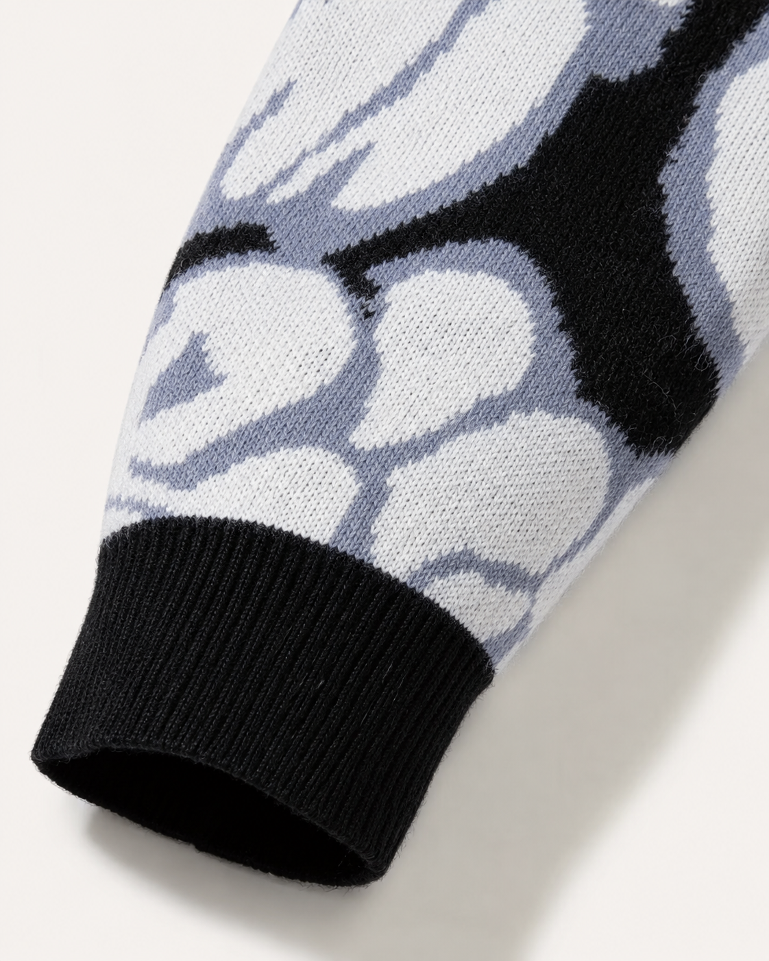 Men's Oversized Graphic Sweater - Graffiti Knit Drop Shoulder