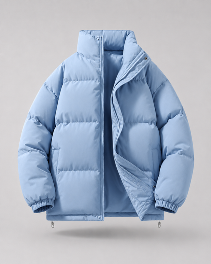 Men's Puffer Jacket - Oversized Stand Collar