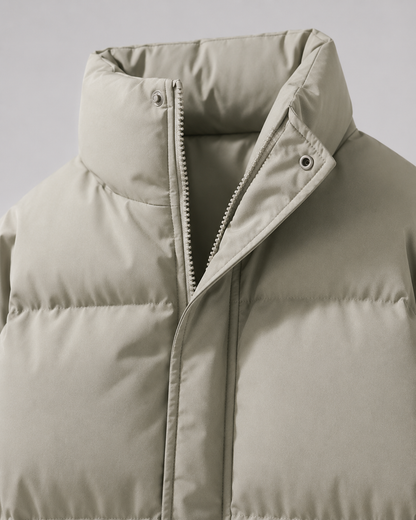 Men's Puffer Jacket - Oversized Stand Collar