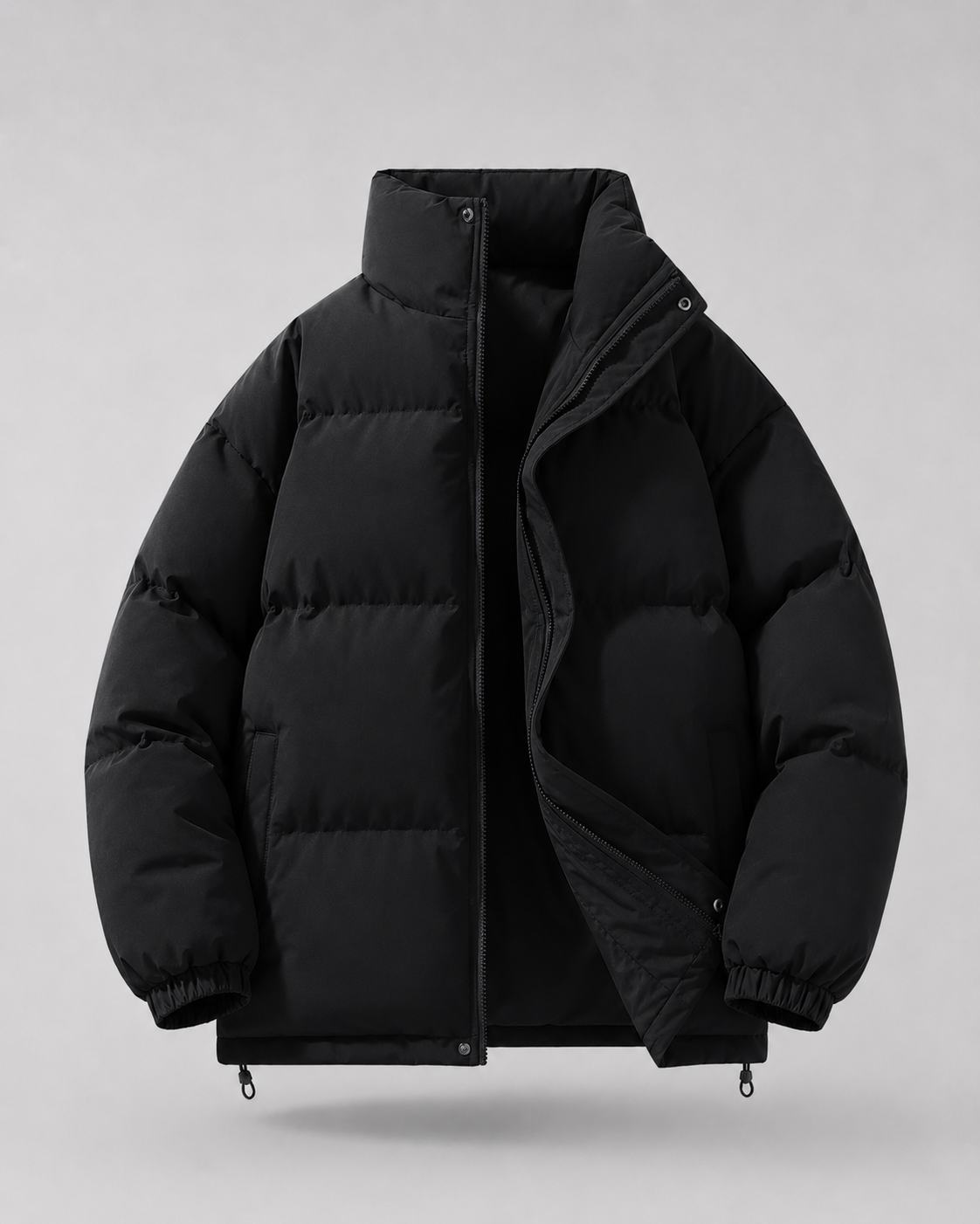 Men's Puffer Jacket - Oversized Stand Collar