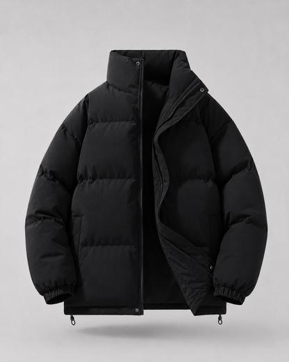 Men's Puffer Jacket - Oversized Stand Collar