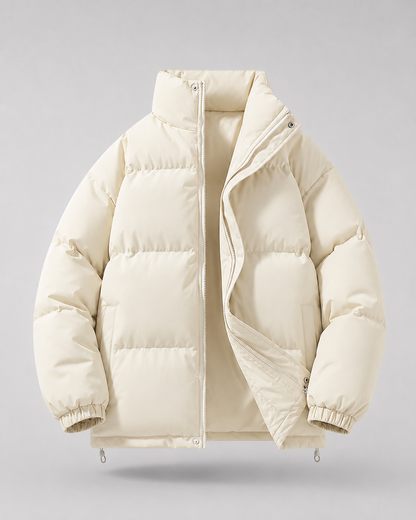 Men's Puffer Jacket - Oversized Stand Collar