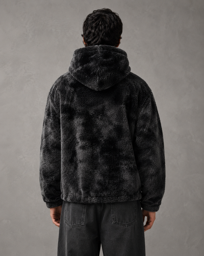 Men's Fleece Zip Up Hoodie Jacket - Plush Hooded Jacket